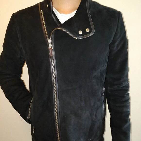 Rudsak Black Suede Moto Jacket - Picture 1 of 16